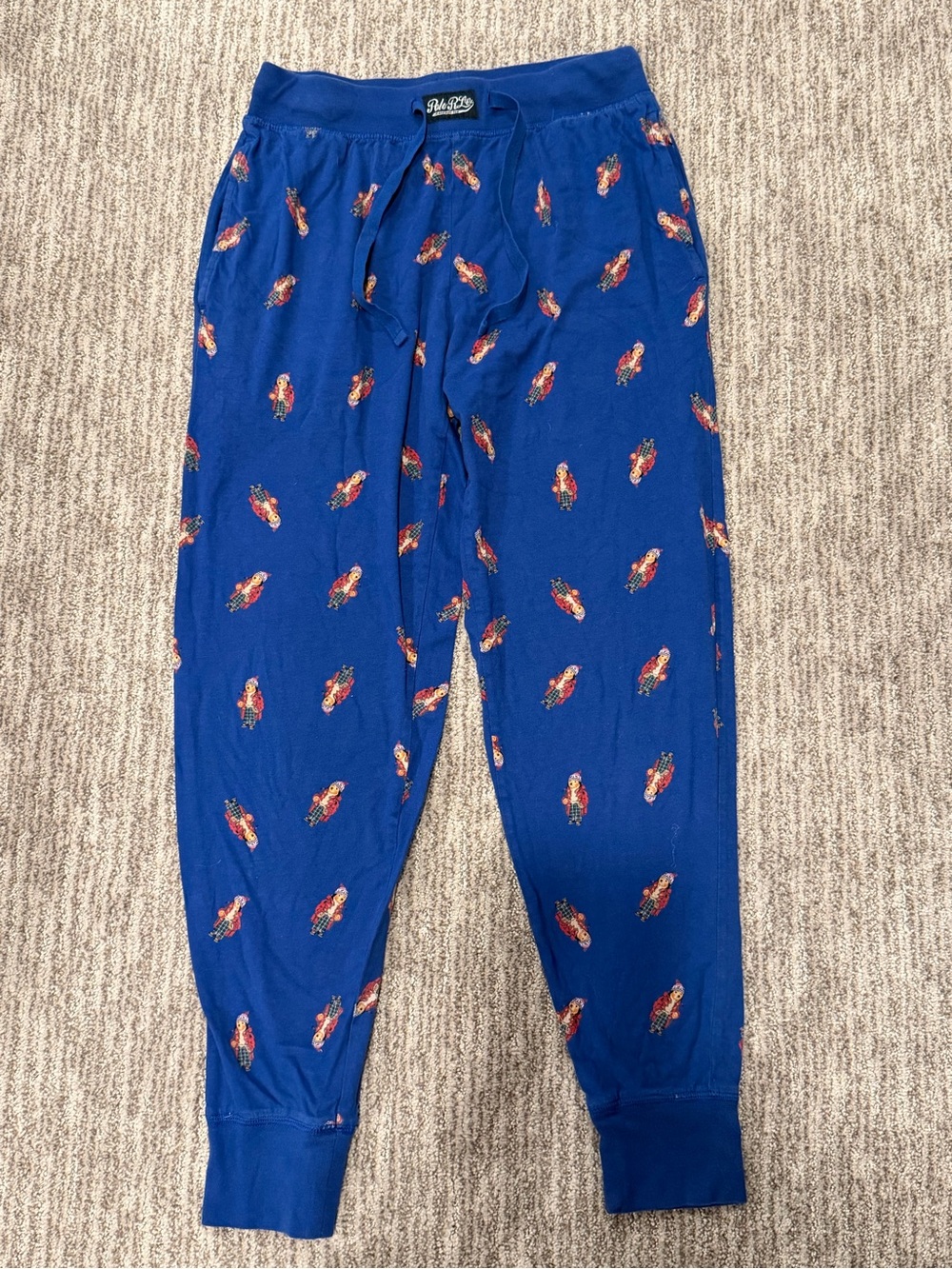 Polo Ralph Lauren Polo Bear Sleepwear Pajama Joggers Pants Blue Size Small